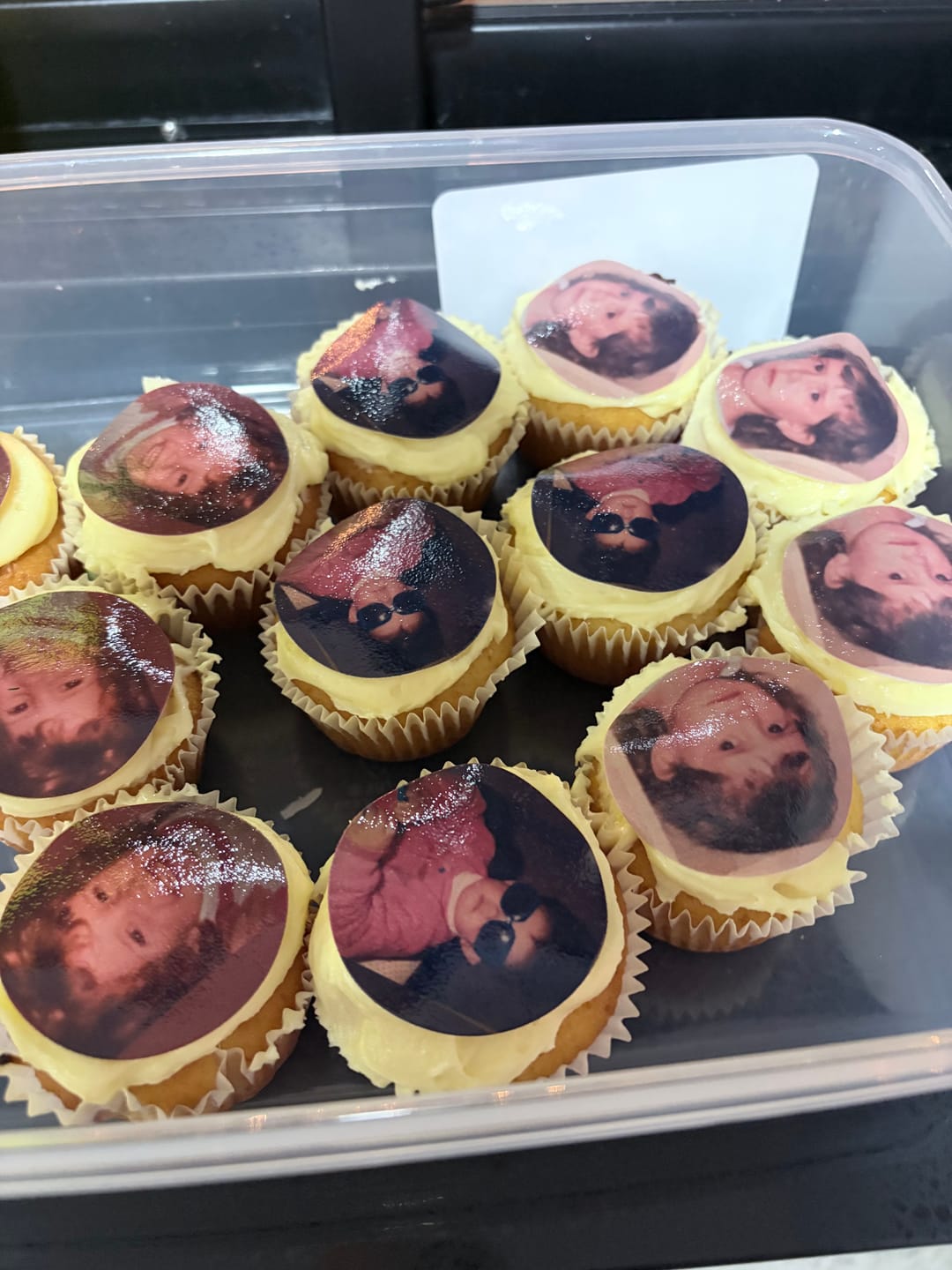 Customer photo review of 15 x 5 cm Pre-cut Standard Cupcake Custom Edible Icing Images