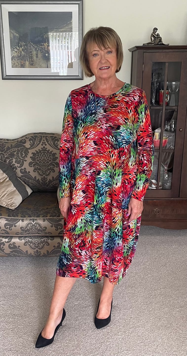 Customer photo review of Multicolour Burst Digital Modal-Touch Jersey Fabric