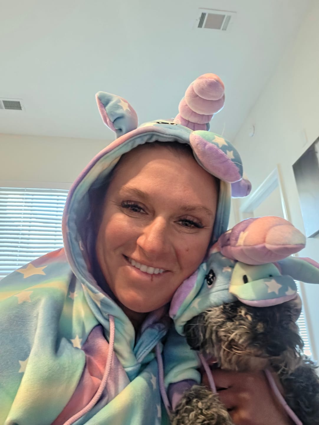Customer photo review of Halloween Dog Hoodie - Unicorn