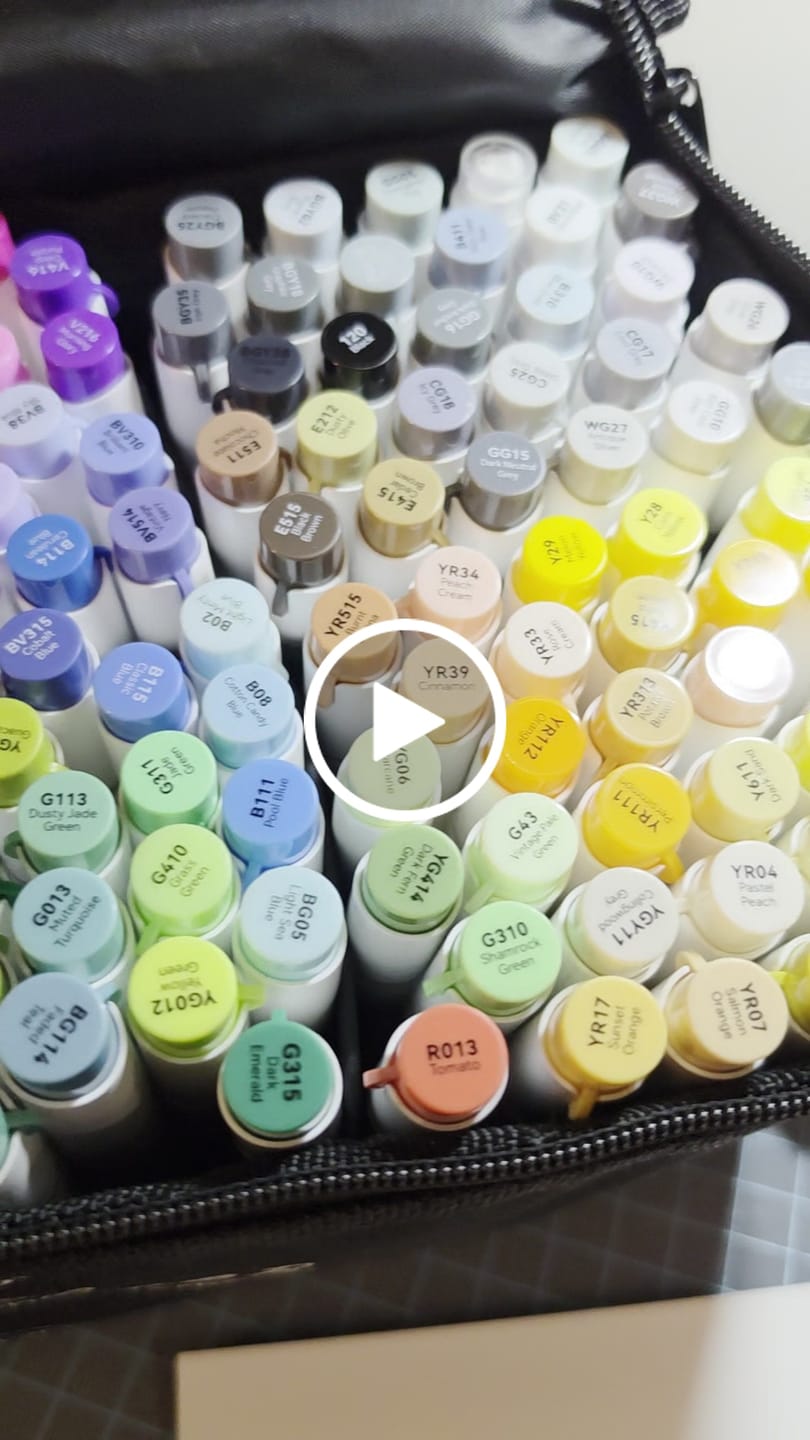 Customer video review of Ohuhu Honolulu 120 Colors Dual Tips Alcohol Art Markers (New Color Codes)