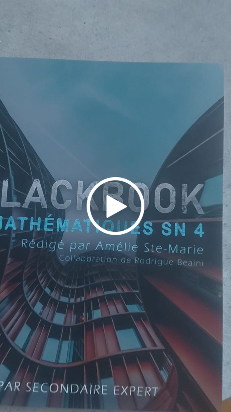 Customer video review of Livret "Black Book" Mathématiques SN 4 (Secondaire)