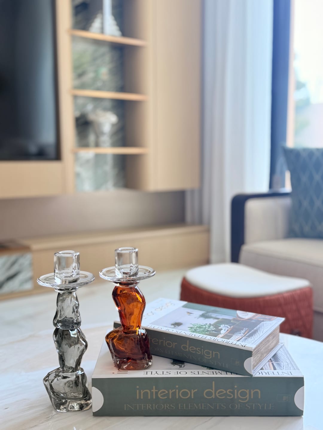 Customer photo review of Gray Shadow Handmade Glass Candle Holder-A FB-E25060A