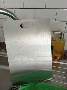Customer photo review of Stelion™ Paslanmaz Çelik Kesme Tahtası