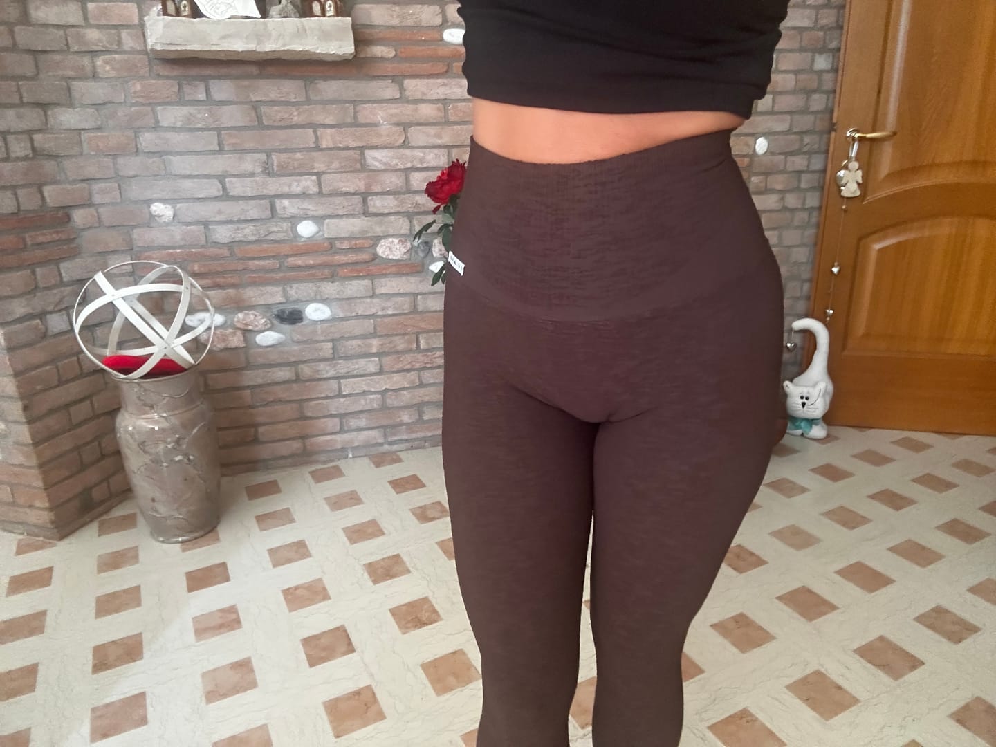 Customer photo review of Leggings Push Up Materia Caffè