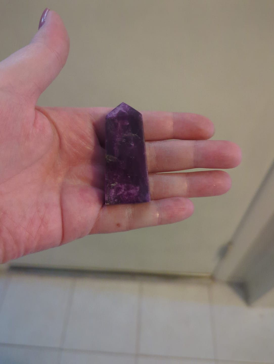 Customer photo review of Natural Crystal Atlantisite Point