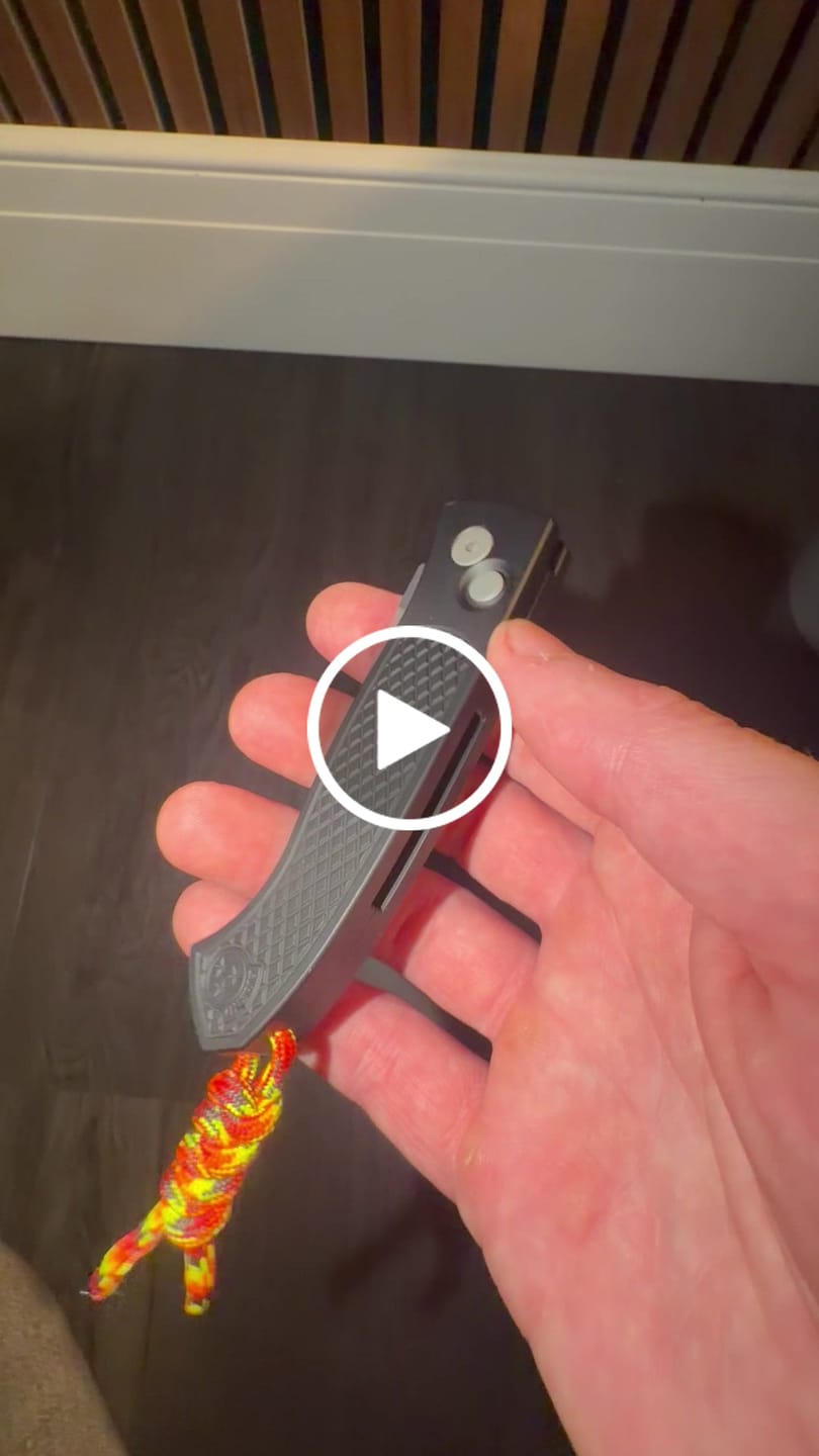 Customer video review of Pro-Tech Brend Classic Auto - Diamond Textured Black Aluminum, Stonewash CPM-MagnaCut - Made in USA (WB1105)