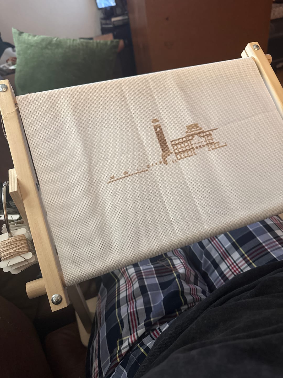 Customer photo review of Sit-On Needlework Stand