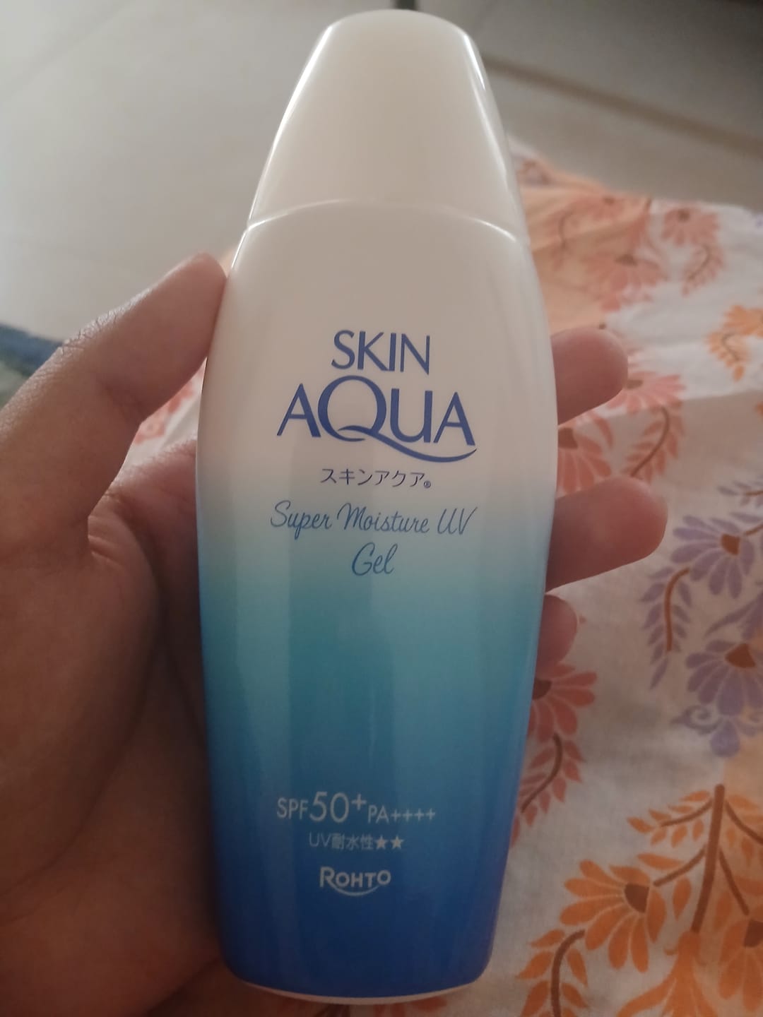 Customer photo review of Skin Aqua Super Moisture UV Gel 110g - Value Size Sunscreen SPF50+ PA++++