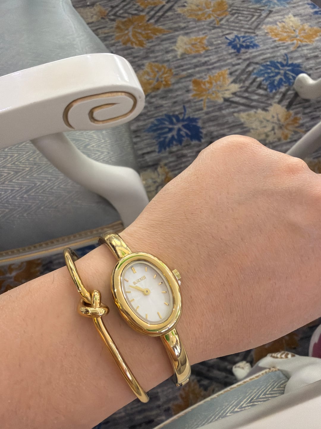 Customer photo review of Eternity Gold Bracelet