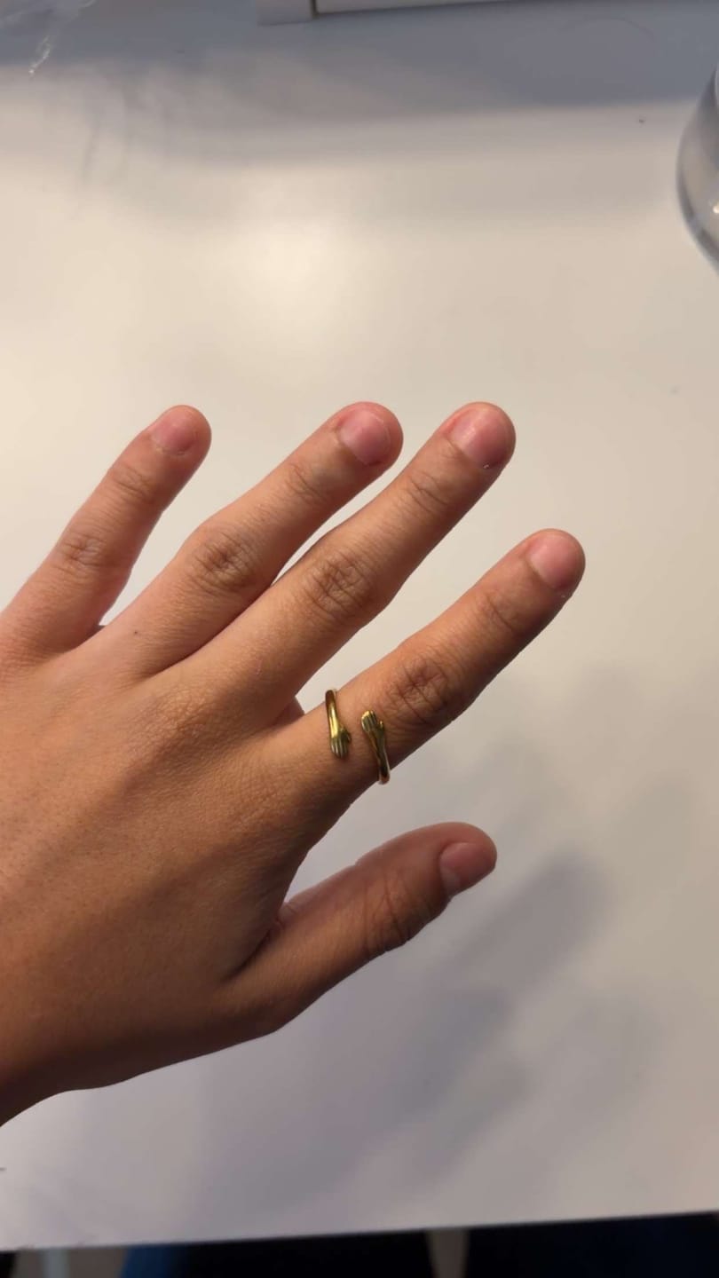 Customer photo review of Kara - Hug Me Ring Stainless Steel