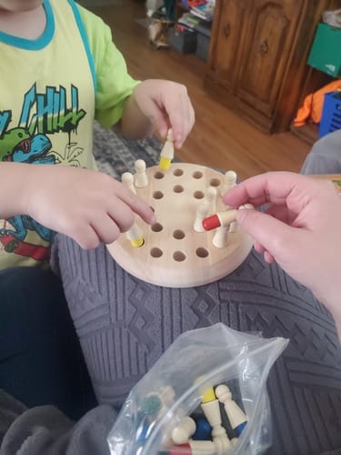 Customer photo review of Colour Quest™ – Wooden Memory Match Game