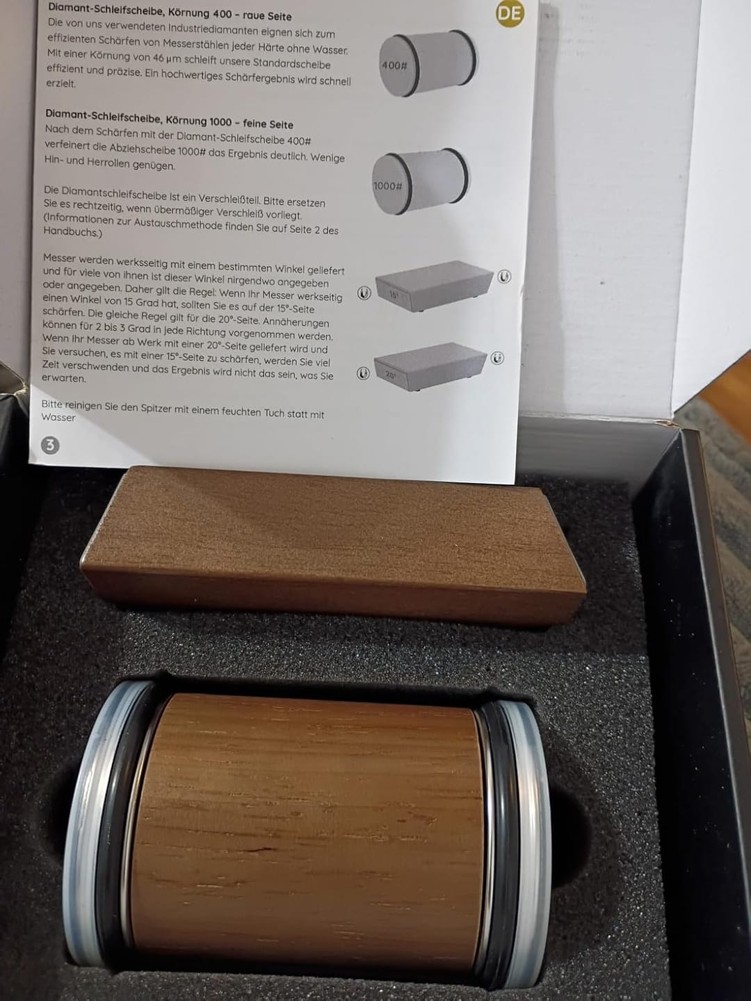 Customer photo review of Nonna's Rolling Knife Sharpener