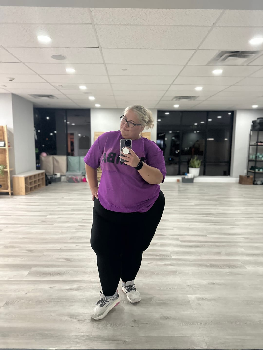 Customer photo review of Ultrabright Mesh Boxy Top
