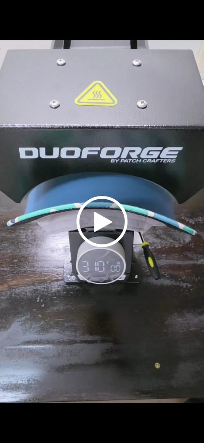Customer video review of DuoForge Automatic Dual-Heat platen Cap Heat Press