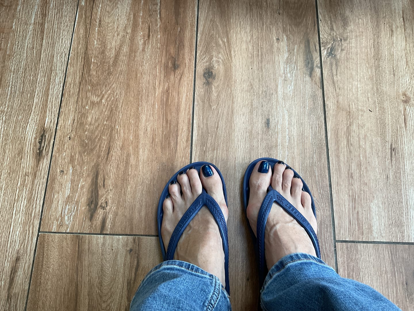 Customer photo review of Navy - Arch Support Flip Flops