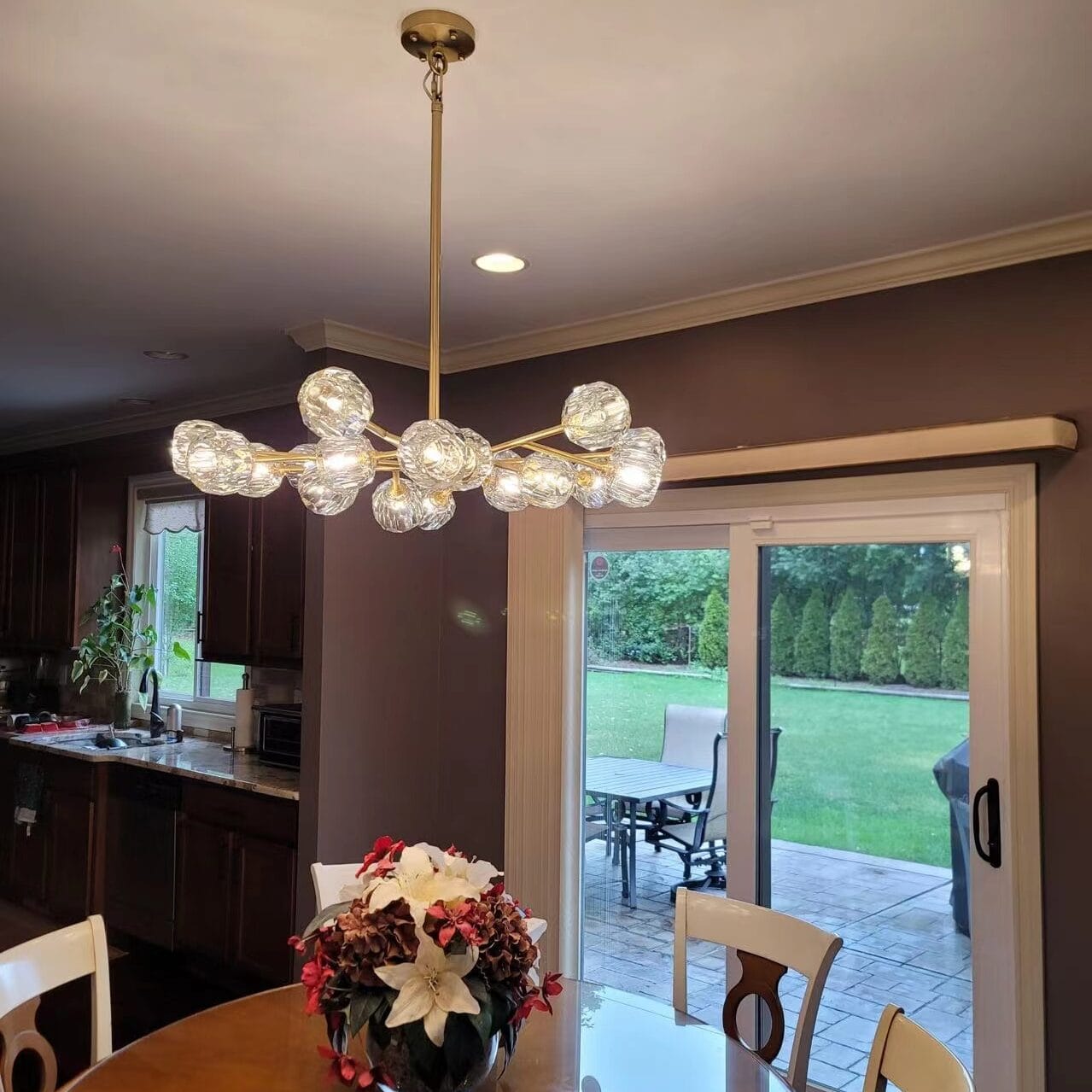 Customer photo review of Boula Da Cristal Glass Round Chandelier