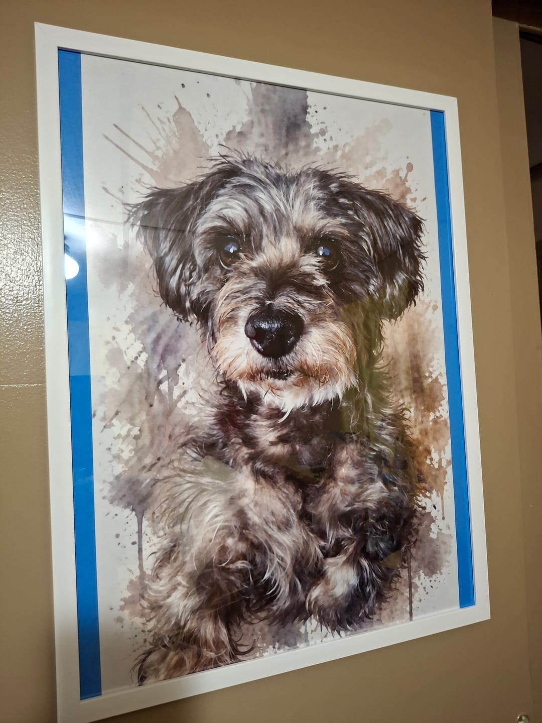 Customer photo review of Watercolor Realistic Portrait - Personalized Poster