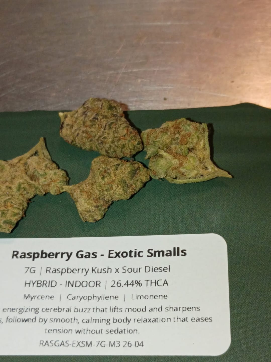 Customer photo review of Raspberry Gas - Exotic Smalls