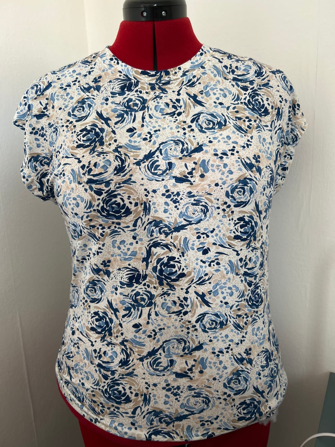 Customer photo review of Painterly Blooms Viscose Jersey Fabric