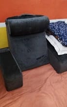Customer photo review of Large Memory Foam Reading & TV Pillow with Armrests