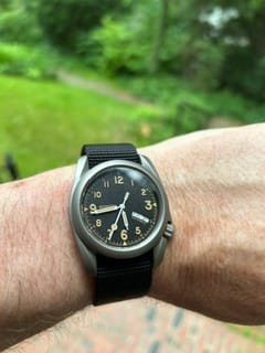 Customer photo review of VOYAGER - 100M Waterproof Titanium Automatic Field Watch | Volcanic Gray-Day,Date