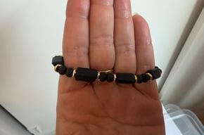 Customer photo review of Turmalin Naturstein Set - Halskette & Armband