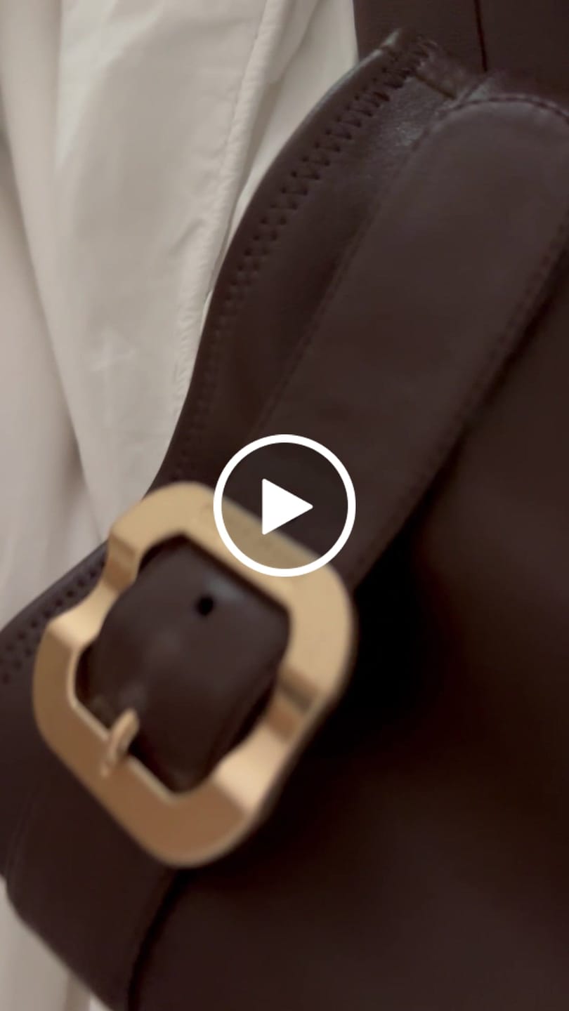 Customer video review of Miu Boots With Buckle Deep Reddish Brown Nappa Leather  498181