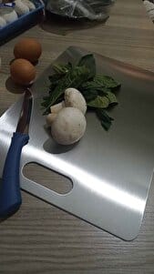 Customer photo review of Stelion™ Paslanmaz Çelik Kesme Tahtası