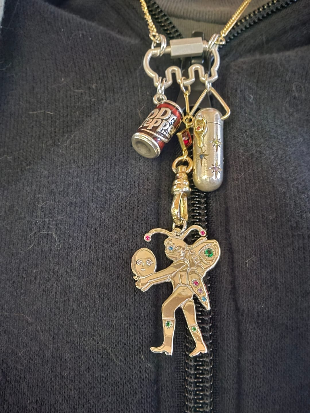 Customer photo review of Sterling Silver Spacer Charm Holder