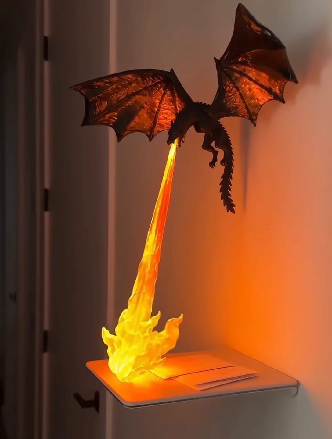 Customer photo review of Dragon flame lamp