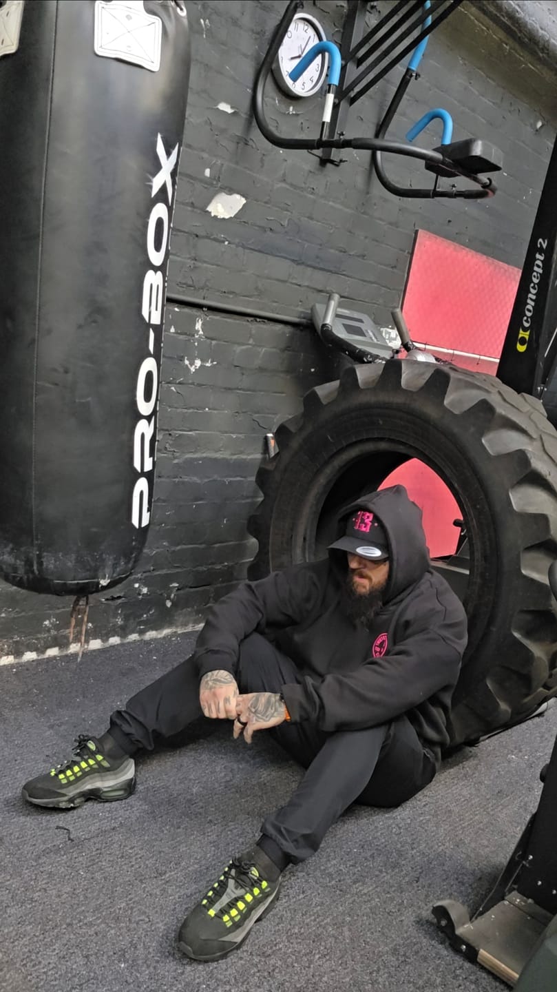 Customer photo review of Retro Trucker 13 Snapback Cap - Pink on black