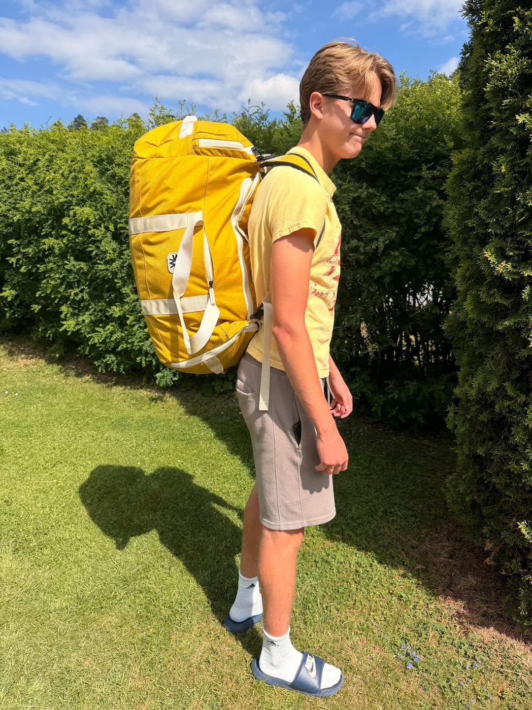 Customer photo review of Valley Duffel Bag Yellow