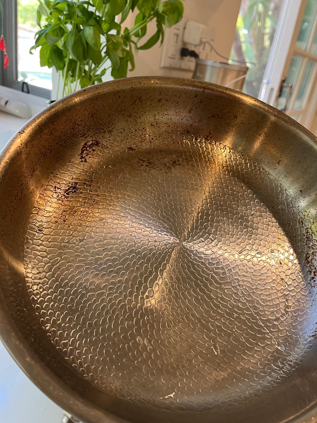 Customer photo review of Hand-Hammered Titanium Pan