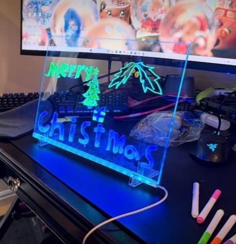 Customer photo review of GlowSketch™ – LED Drawing & Message Board