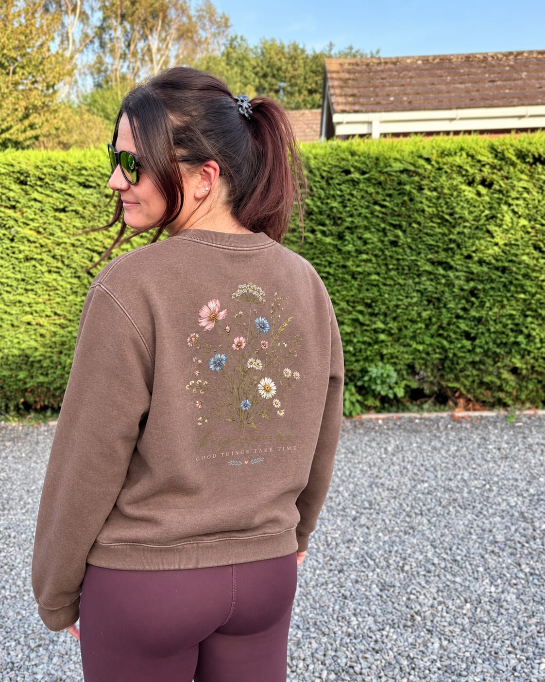 Customer photo review of Keep Growing Wildflower Washed Graphic Sweatshirt