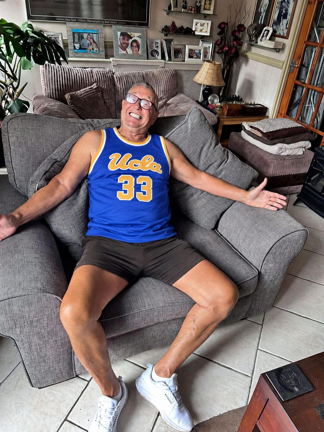 Customer photo review of Kareem Abdul Jabbar UCLA Basketball Jersey College