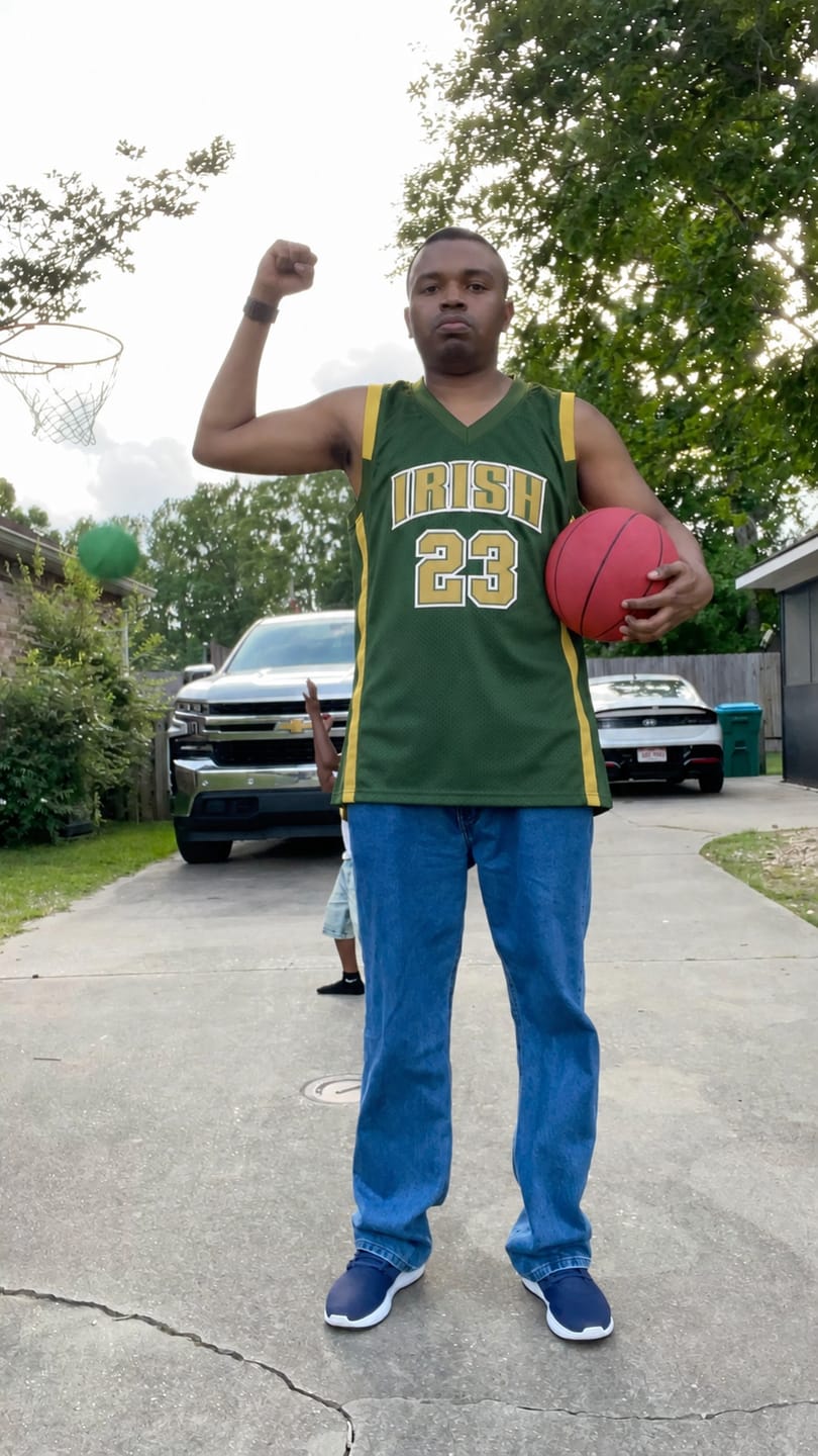 Customer photo review of LeBron James Irish High School Basketball Jersey