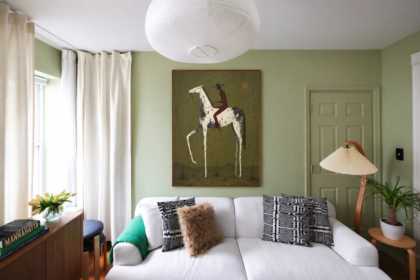 Customer photo review of Vintage Americana Art｜Weathered White Horse Rider