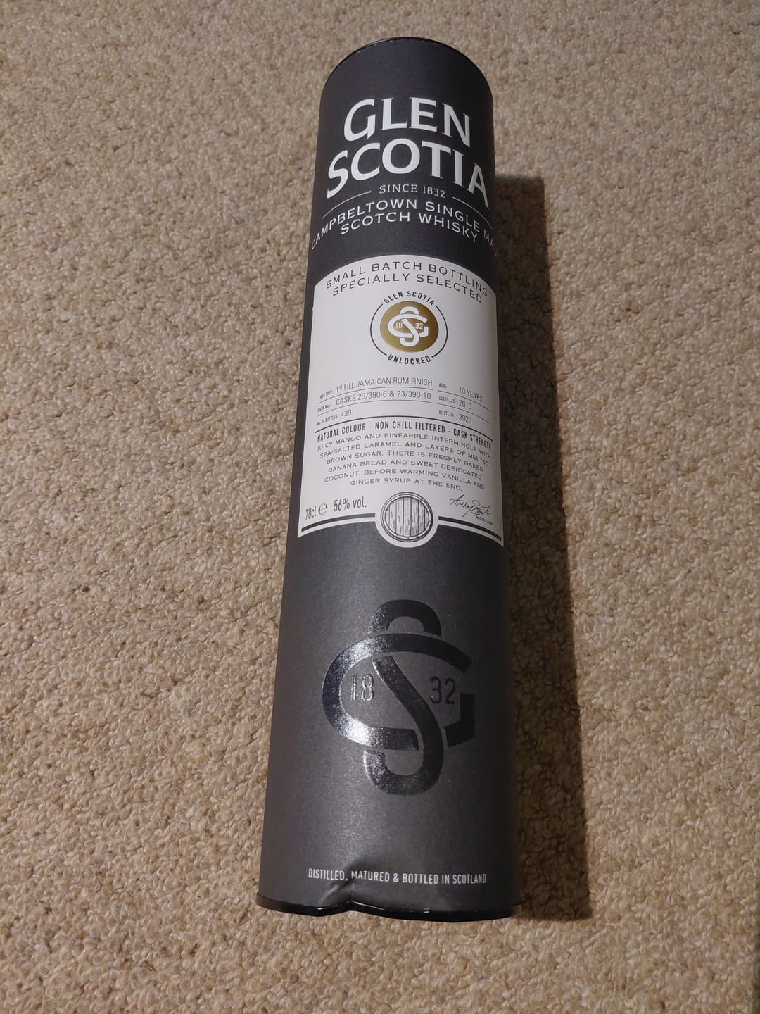 Customer photo review of Unlocked No.6 10 Year Old First Fill Jamaican Rum Finish Single Malt