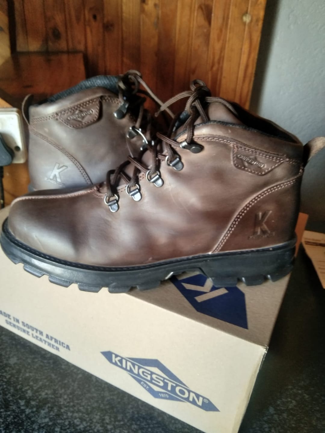Customer photo review of Kingston Chukka Boots Brown