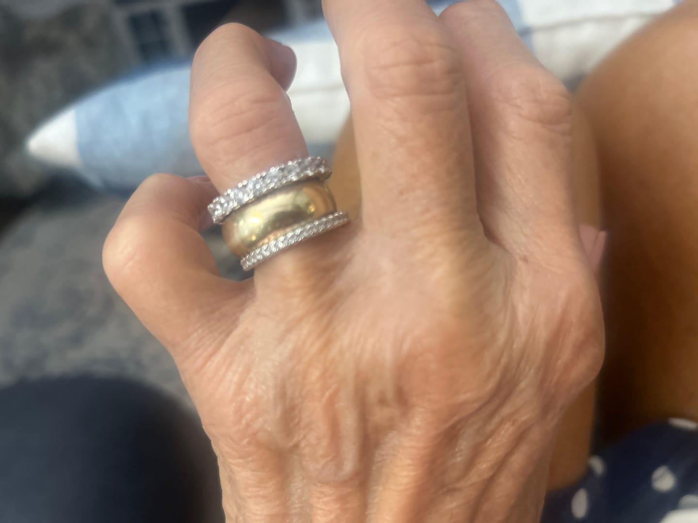 Customer photo review of CZ Eternity Ring in Sterling Silver