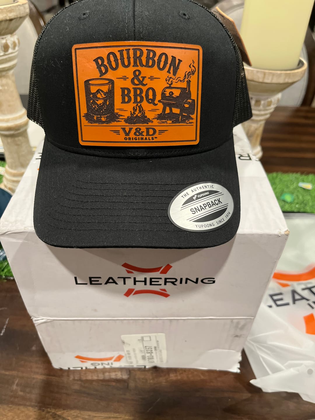 Customer photo review of Richardson 112 Custom Leather Patch Hats
