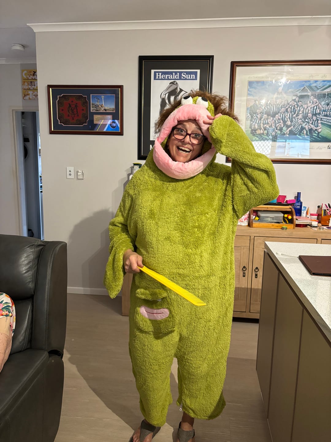 Customer photo review of Snuggo™ Monster Onesie