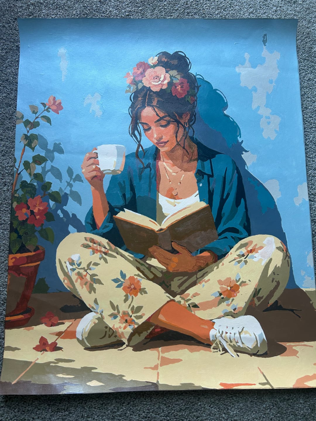 Customer photo review of Floral Escape | Paint by Number