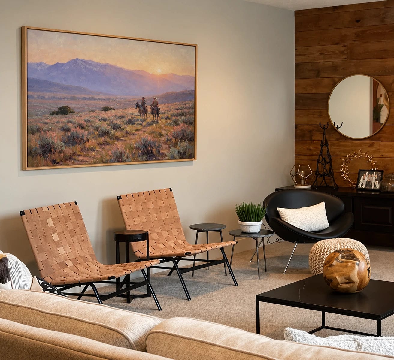 Customer photo review of Western Horse Art｜Riders Across the Desert Valley at Golden Hour