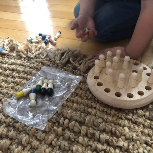Customer photo review of Colour Quest™ – Wooden Memory Match Game