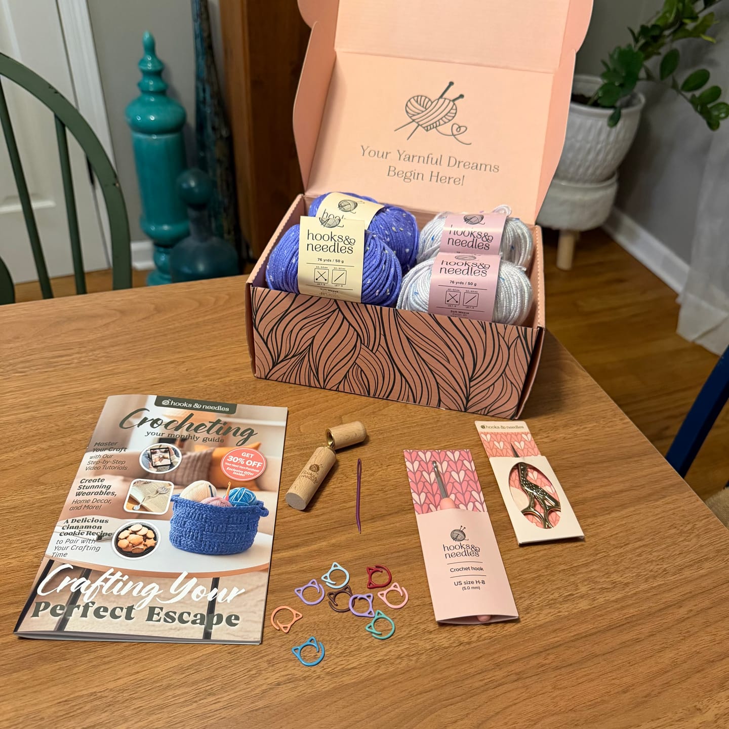 Customer photo review of Hooks & Needles Subscription Box