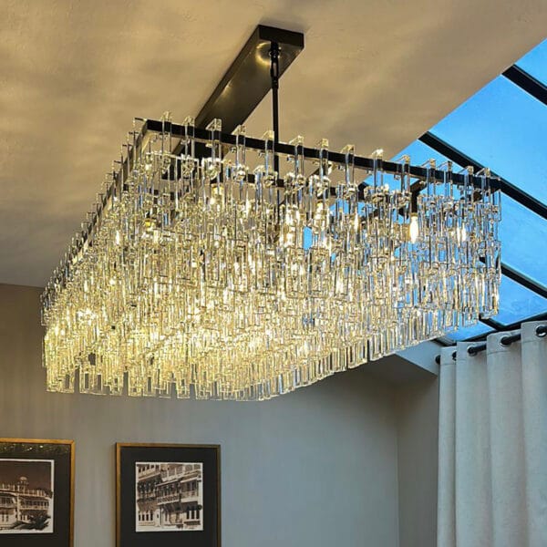 Customer photo review of Marignan Rectangular Chandelier