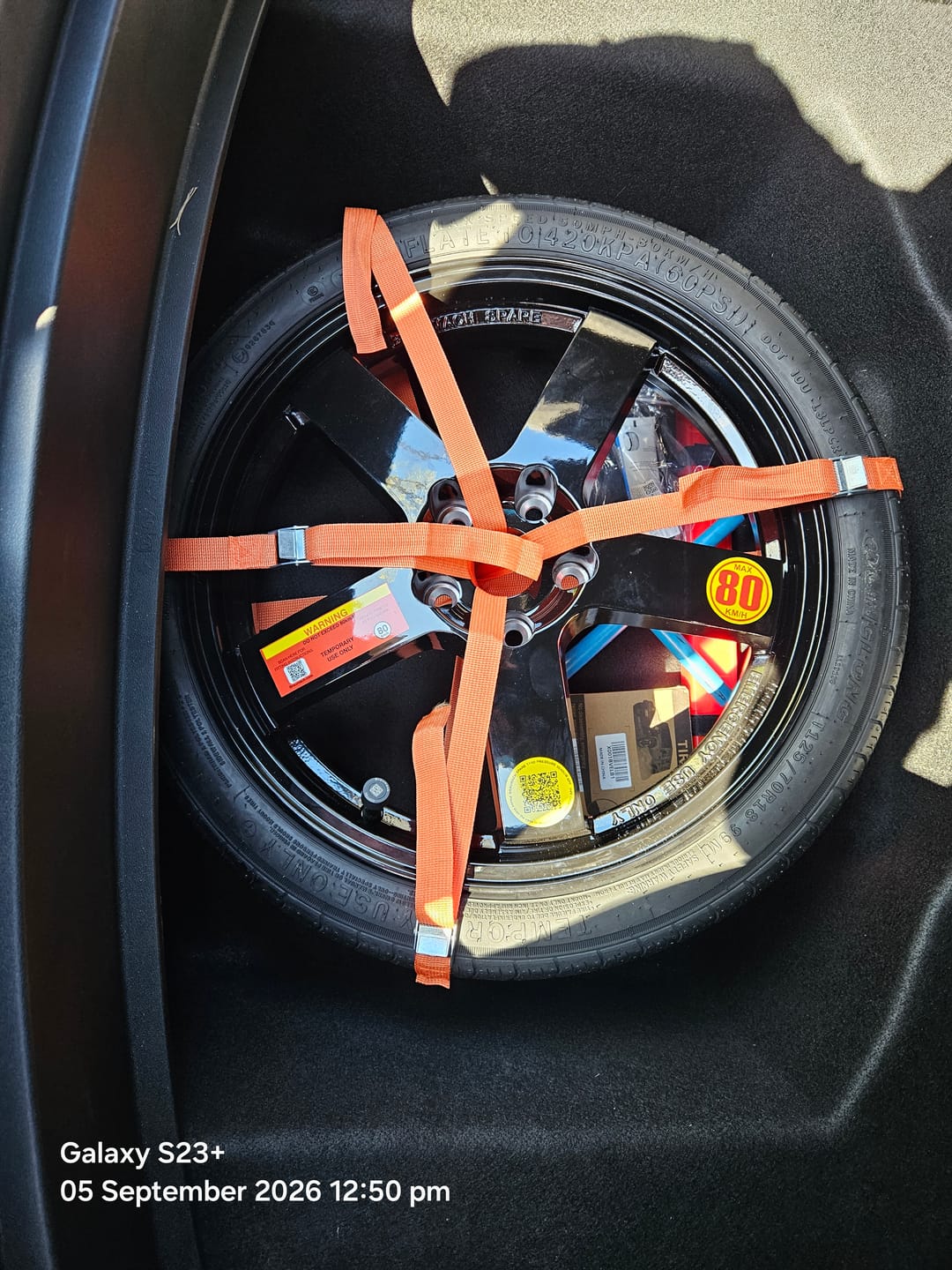 Customer photo review of MG MG4 URBAN Space Saver Spare Wheel - HUB CENTRIC - Braumach Spare Wheel Kit All Models - 2025-2026