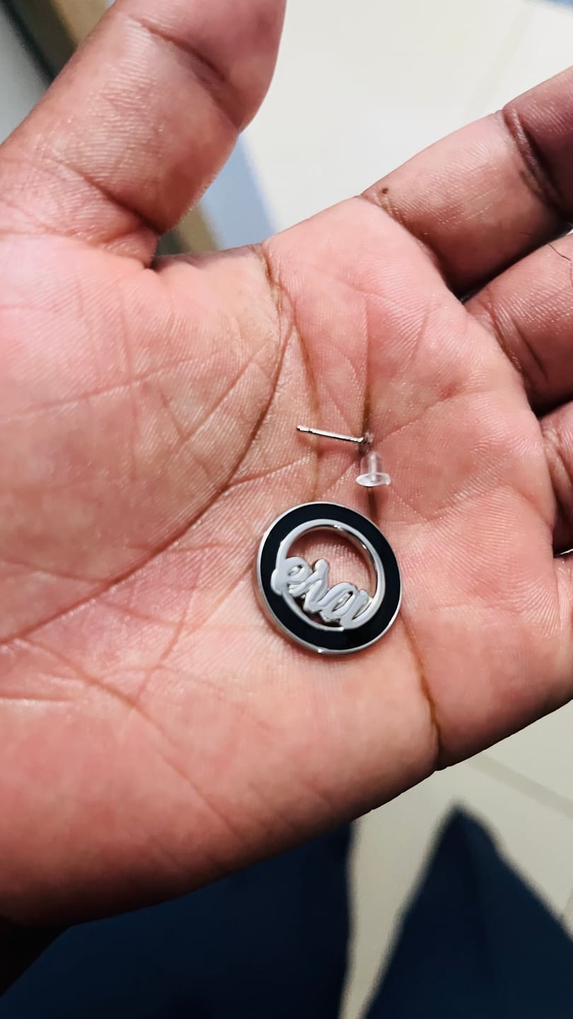 Customer photo review of Silver Diva Studs